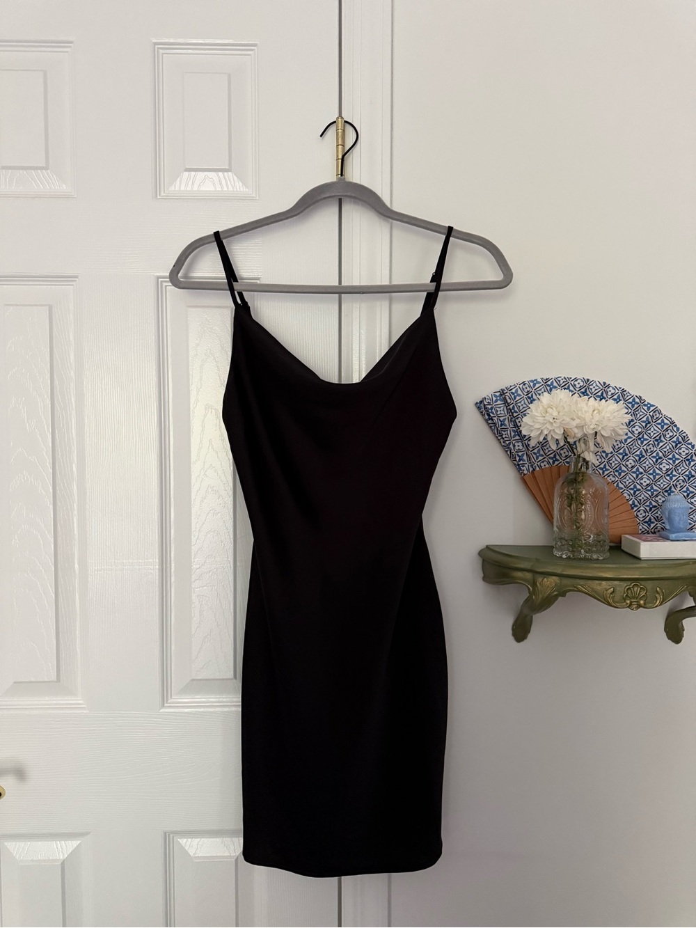 Urban Outfitters Black Mini Slip Dress with Spaghetti Straps